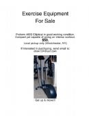 Name: Proform Elliptical Exercise Machine for Sale